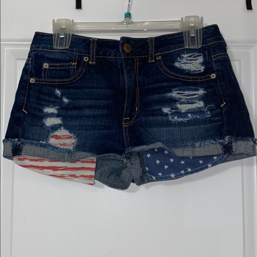 American flag AE shorts